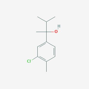 molecular formula C12H17ClO B7991758 2-(3-Chloro-4-methylphenyl)-3-methyl-butan-2-ol 