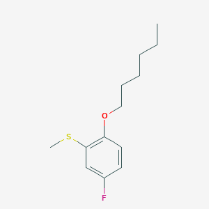 molecular formula C13H19FOS B7991765 5-Fluoro-2-n-hexyloxyphenyl methyl sulfide 
