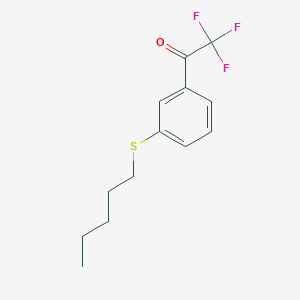 molecular formula C13H15F3OS B7991769 3'-(n-Pentylthio)-2,2,2-trifluoroacetophenone 