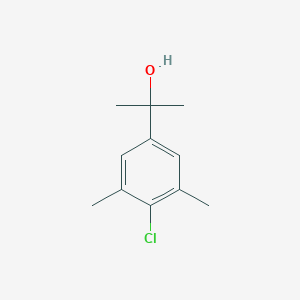 molecular formula C11H15ClO B7991825 2-(4-Chloro-3,5-dimethylphenyl)-2-propanol 