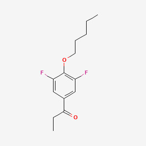 molecular formula C14H18F2O2 B7991846 1-(3,5-Difluoro-4-(pentyloxy)phenyl)propan-1-one 