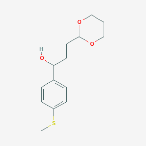 3-[2-(1,3-Dioxanyl)]-1-(4-methylthiophenyl)-1-propanol