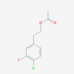 molecular formula C10H10ClFO2 B7991871 4-Chloro-3-fluorophenethyl acetate 
