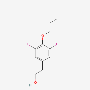molecular formula C12H16F2O2 B7991898 2-(4-Butoxy-3,5-difluorophenyl)ethanol 