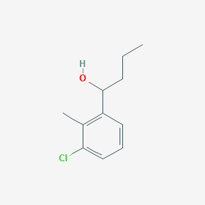 molecular formula C11H15ClO B7991904 1-(3-Chloro-2-methylphenyl)-1-butanol 