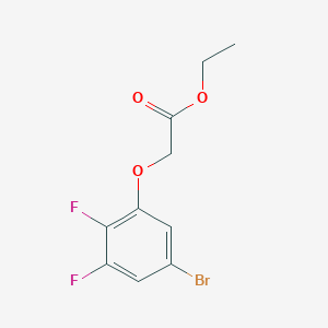 molecular formula C10H9BrF2O3 B7991943 Ethyl 2-(3-bromo-5,6-difluoro-phenoxy)acetate 