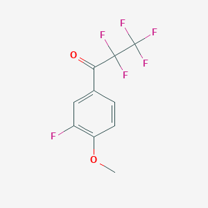molecular formula C10H6F6O2 B7991972 4'-Methoxy-2,2,3,3,3,3'-hexafluoropropiophenone 