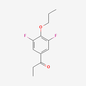 molecular formula C12H14F2O2 B7991974 1-(3,5-Difluoro-4-propoxyphenyl)propan-1-one 
