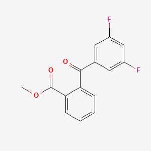 molecular formula C15H10F2O3 B7991986 Methyl 2-(3,5-difluorobenzoyl)benzoate 