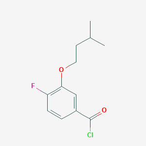 molecular formula C12H14ClFO2 B7991988 4-Fluoro-3-iso-pentoxybenzoyl chloride CAS No. 1443304-54-8