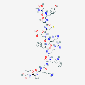 molecular formula C77H108N20O20S B079920 Ac-Ser-Tyr-Ser-Met-Glu-DL-His-Phe-Arg-Trp-Gly-Lys-Pro-Val-OH CAS No. 10466-28-1