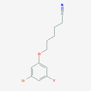molecular formula C12H13BrFNO B7992024 6-(3-Bromo-5-fluoro-phenoxy)hexanenitrile CAS No. 1443343-21-2