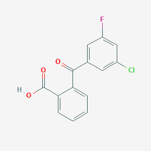 molecular formula C14H8ClFO3 B7992036 2-(3-Chloro-5-fluorobenzoyl)benzoic acid 