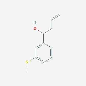 molecular formula C11H14OS B7992045 4-(3-Methylthiophenyl)-1-buten-4-ol 