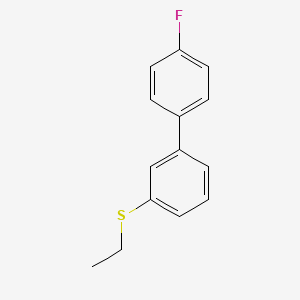 molecular formula C14H13FS B7992074 Ethyl 3-(4-fluorophenyl)phenyl sulfide 