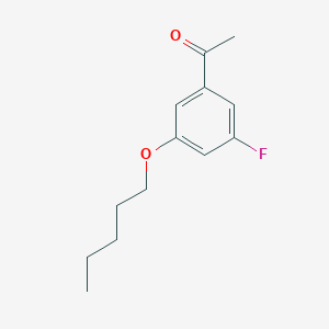 molecular formula C13H17FO2 B7992078 5'-Fluoro-3'-n-pentoxyacetophenone 