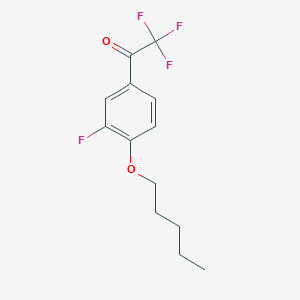 molecular formula C13H14F4O2 B7992108 3'-Fluoro-4'-n-pentoxy-2,2,2-trifluoroacetophenone 