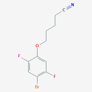 molecular formula C11H10BrF2NO B7992117 5-(4-Bromo-2,5-difluoro-phenoxy)pentanenitrile 