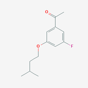 molecular formula C13H17FO2 B7992159 5'-Fluoro-3'-iso-pentoxyacetophenone 