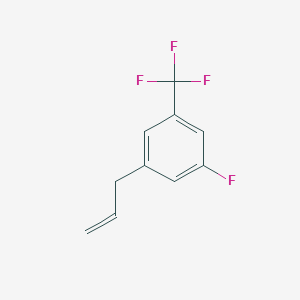 molecular formula C10H8F4 B7992169 1-Allyl-3-fluoro-5-trifluoromethyl-benzene 