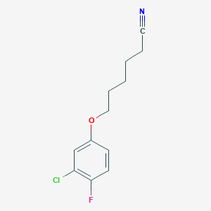 molecular formula C12H13ClFNO B7992194 6-(3-Chloro-4-fluoro-phenoxy)hexanenitrile 