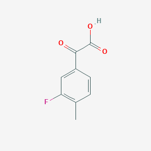 molecular formula C9H7FO3 B7992275 (3-Fluoro-4-methylphenyl)glyoxylic acid CAS No. 890097-96-8