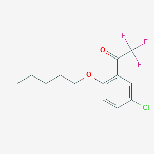 molecular formula C13H14ClF3O2 B7992298 3'-Chloro-6'-n-pentoxy-2,2,2-trifluoroacetophenone 