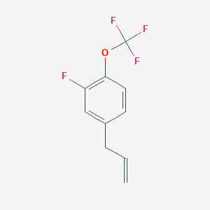 molecular formula C10H8F4O B7992302 4-Allyl-2-fluoro-1-trifluoromethoxy-benzene 