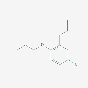molecular formula C12H15ClO B7992311 3-(3-Chloro-6-n-propoxyphenyl)-1-propene 