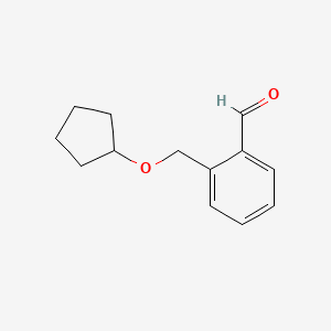 molecular formula C13H16O2 B7992346 2-((Cyclopentyloxy)methyl)benzaldehyde 