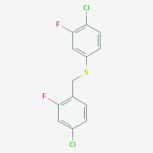 1-Chloro-3-fluoro-4-[(4-chloro-3-fluorophenyl)sulfanylmethyl]benzene