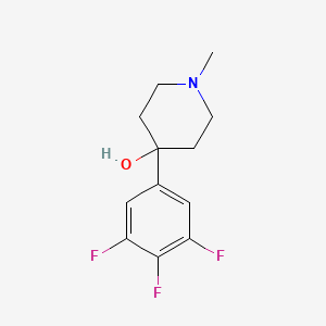 molecular formula C12H14F3NO B7992365 4-Hydroxy-4-(3,4,5-trifluorophenyl)-1-methylpiperidine 