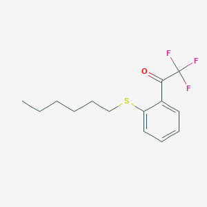 molecular formula C14H17F3OS B7992366 2'-(n-Hexylthio)-2,2,2-trifluoroacetophenone CAS No. 1443354-69-5