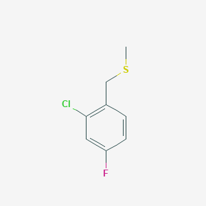 molecular formula C8H8ClFS B7992378 2-Chloro-4-fluorobenzyl methyl sulfide 