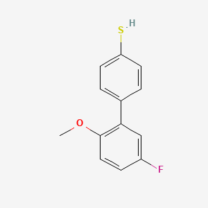 molecular formula C13H11FOS B7992399 4-(3-Fluoro-6-methoxyphenyl)thiophenol 