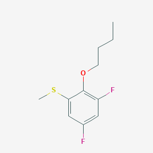 molecular formula C11H14F2OS B7992407 (2-Butoxy-3,5-difluorophenyl)(methyl)sulfane 