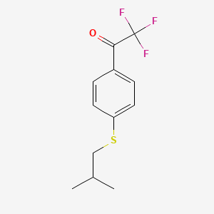 molecular formula C12H13F3OS B7992414 4'-(iso-Butylthio)-2,2,2-trifluoroacetophenone 
