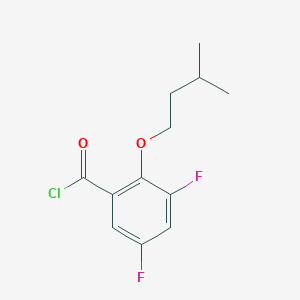 molecular formula C12H13ClF2O2 B7992443 3,5-Difluoro-2-iso-pentoxybenzoyl chloride 