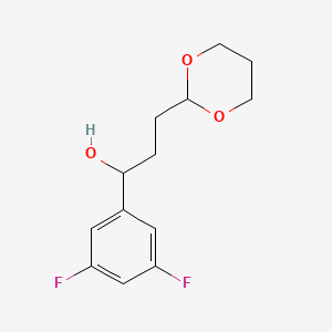 1-(3,5-Difluorophenyl)-3-[2-(1,3-dioxanyl)]-1-propanol