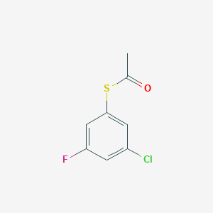 molecular formula C8H6ClFOS B7992481 S-3-Chloro-5-fluorophenylthioacetate 