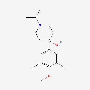 molecular formula C17H27NO2 B7992511 4-(3,5-Dimethyl-4-methoxyphenyl)-4-hydroxy-1-iso-propylpiperidine 