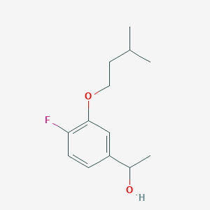molecular formula C13H19FO2 B7992543 1-(4-Fluoro-3-iso-pentoxyphenyl)ethanol 