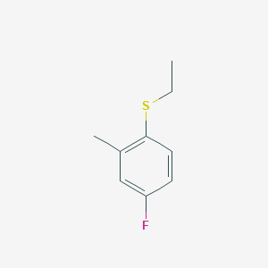 molecular formula C9H11FS B7992549 Ethyl 4-fluoro-2-methylphenyl sulfide 