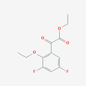 molecular formula C12H12F2O4 B7992605 Ethyl 3,5-difluoro-2-ethoxybenzoylformate 