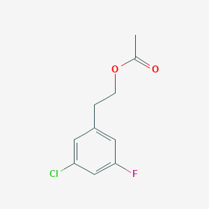 molecular formula C10H10ClFO2 B7992665 3-Chloro-5-fluorophenethyl acetate 