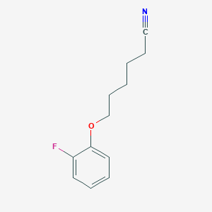 molecular formula C12H14FNO B7992677 6-(2-Fluoro-phenoxy)hexanenitrile 
