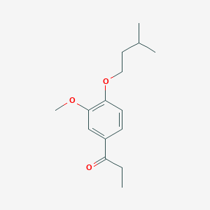molecular formula C15H22O3 B7992715 3'-Methoxy-4'-iso-pentoxypropiophenone 