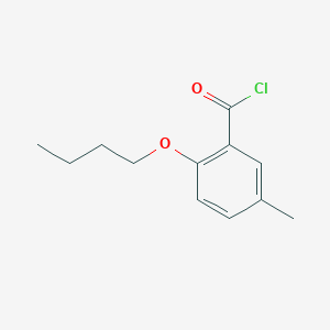 molecular formula C12H15ClO2 B7992721 2-n-Butoxy-5-methylbenzoyl chloride 