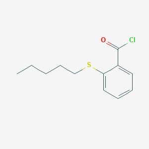 molecular formula C12H15ClOS B7992733 2-(n-Pentylthio)benzoyl chloride 