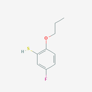 molecular formula C9H11FOS B7992759 5-Fluoro-2-propoxybenzenethiol 